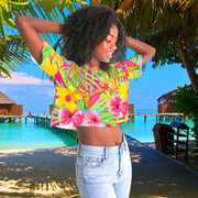 Paradise Island Floral Women's Cropped Top