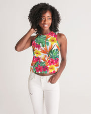 Bird of Paradise Floral Women’s Cropped Tank Top