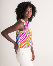 Flamingo Fiesta Women’s Cropped Tank Top