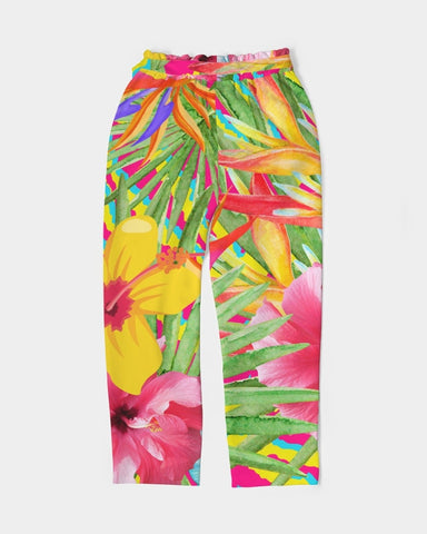 Paradise Island Floral Women's Belted Tapered Pants