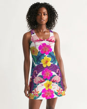 Floral Flamingos Racerback Dress