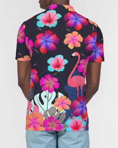 Floral Hibiscus Flamingo Matching Couples Wear