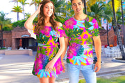 Tropical Floral Matching Couples Outfits