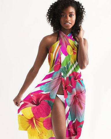 Island Flowers Swimsuit Cover Up