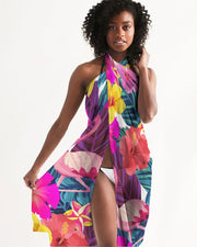 Floral Flamingos Swimsuit Cover Up