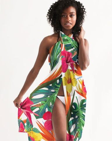 Bird of Paradise Floral Swimsuit Cover Up