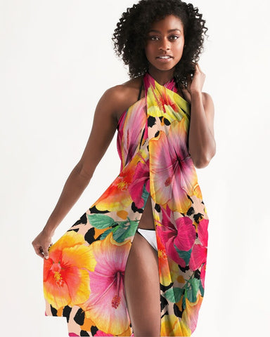 Animal Print Island Flowers Swimsuit Cover Up