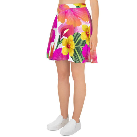 HIBSICUS PARADISE FLORAL SKATER SKIRT