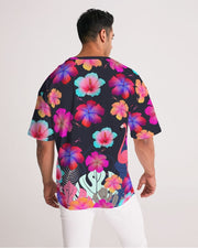 Floral Hibiscus Flamingos Men's Premium Tee