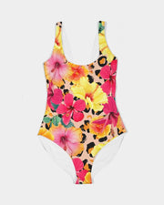 Animal Print Island Flowers Women's One-Piece Swimsuit