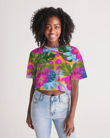 Floral Tropical Women's Cropped Top