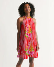 Tropique Flamingos Halter Dress